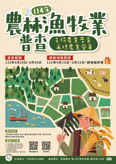 農林漁牧普查海報